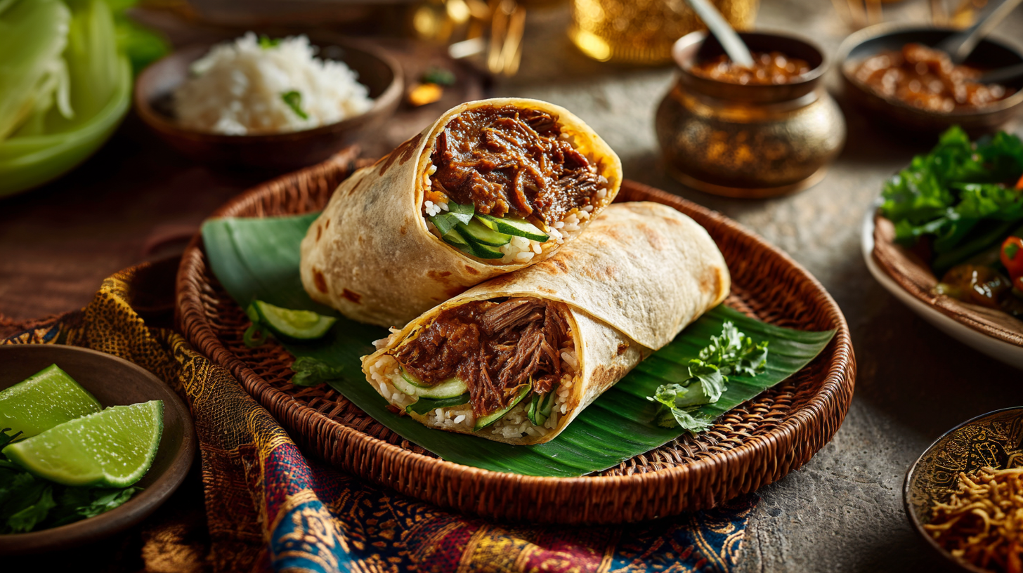 Beef Rendang Wrap